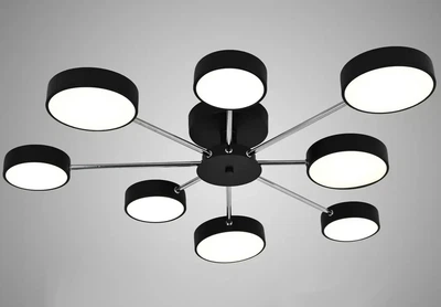 Люстра світлодіодна LED з пультом, DIMMER, 176w Sneha (99650316060/4+4 BLACK)