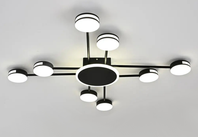 Люстра світлодіодна LED з пультом, DIMMER, 134w Sneha (99650916068/8+1 BLACK)