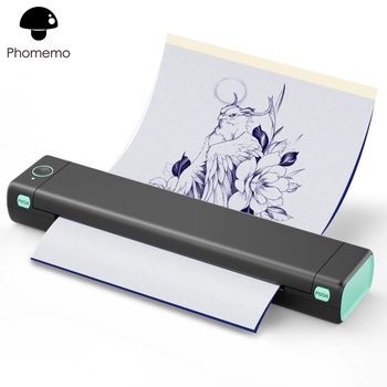 Портативний бездротовий А4 термо принтер Phomemo M08F, Bluetooth, 1200mAh батарея (підходить для тату та документів)