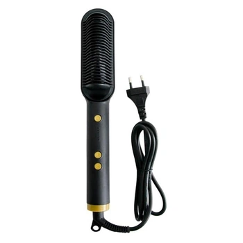 Гребінець для випрямлення волосся Hair Straightener HQT-909 чорний з турмаліновим покриттям