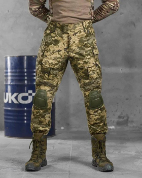 Тактические весенние мужские штаны с наколенниками G3 XL пиксель (56450)