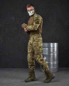 Тактический костюм с усиленными коленями весна/лето штаны+убакс 3XL пиксель (85602)