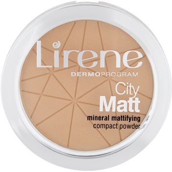 Пудра для обличчя Lirene City Matt Mineral Mattifying Compact Powder мінеральна матуюча 03 Бежева 9 г (5900717699212)