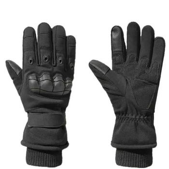 Зимові тактичні рукавички Чорні XL 24-25 см.