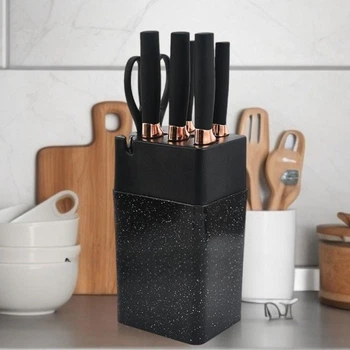 Набор кухонных ножей на подставке Knife Set 7 предметов из нержавеющей стали