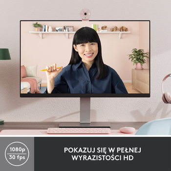 Веб-камера Logitech Brio 300 FHD Rose (960-001448)