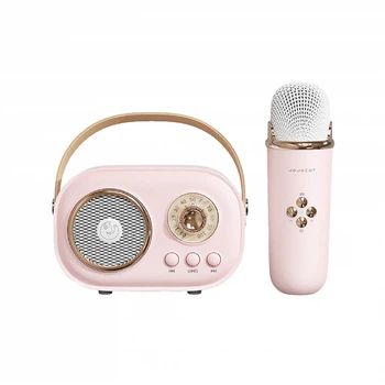 Портативная колонка караоке с микрофоном Pulse Platinum C-20 BT/TF/USB/FM с влагозащитой 5 Вт, розовая