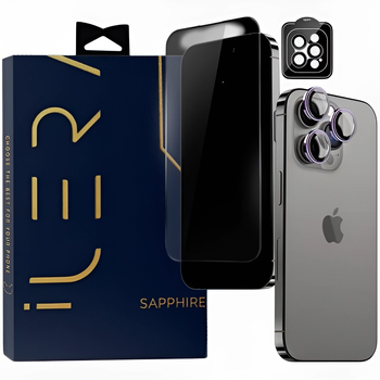 Защитное стекло для телефона iLera Premium Sapphire Ultra + Corning Glass for iPhone 15 Pro Max + 1 Год Гарантии