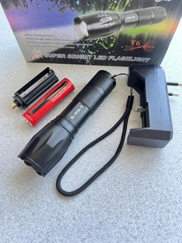 Ручной фонарь Police BL 1831/6831 T6, 50000W, zoom, аккумулятор 18650 или батарейки 3 x AAA
