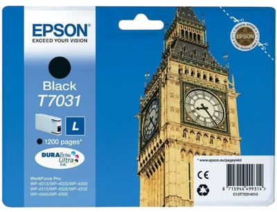 Картридж Epson WorkForce 4000 Black (C13T70314010)