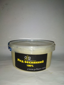 Мед весняний Махнівський пасічник 0.5 л. (0.7 кг) натуральний