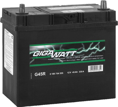 Аккумулятор автомобильный 45Ач 330А "+" справа GIGAWATT, GW 0185754555