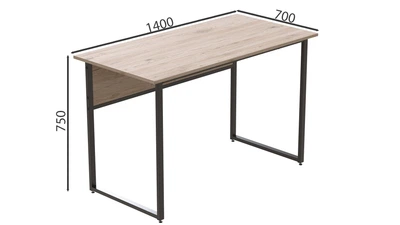Комп'ютерний стіл Ferrum-decor Коді 75x140x70 чорний ДСП Дуб Сан-Маріно 32мм