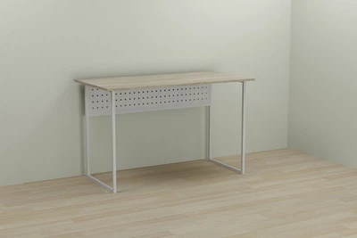 Компьютерный стол Ferrum-decor Майк 75x100x70 белый ДСП Дуб Сонома 16мм