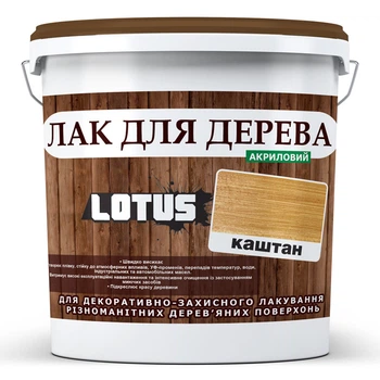 Глянцевый цветной лак для дерева Lotus 3 л (hoz0010479)