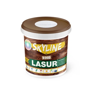 Лазур декоративно-захисний для обробки дерева LASUR Wood SkyLine Білий 0.4 л