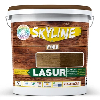 Декоративно-защитная лазурь для обработки дерева LASUR Wood SkyLine 3 л (hoz0010437)