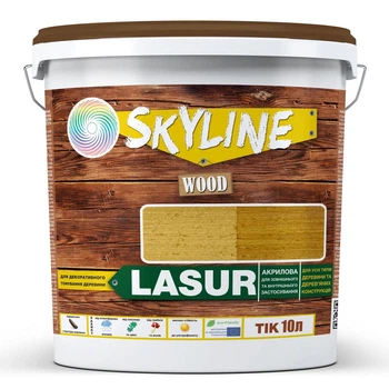 Лазурь для дерева Skyline LASUR Wood декоративно-защитная Тик 10 л