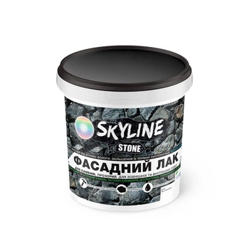 Фасадний акриловий лак для каменю Мокрий Камінь Глянцевий 0.4 л