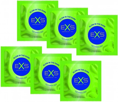 Презервативи EXS Glow Світяться у темряві 6 шт (ROZ6400230166)