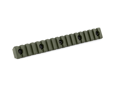 Планка Пикатинни КРУК CRC 9019 ODGreen на 17 слотов с креплением M-Lok