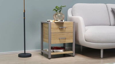 Тумба універсальна Ferrum-decor Вів'єн 2/1 50x41x40 сірий ДСП Дуб Сонома 16мм (XK00142)