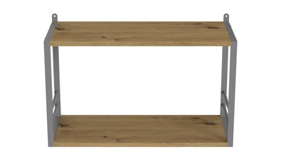 Книжная полка универсальная Ferrum-decor Стим 1 38x63x26 серый ДСП Дуб Артизан 16мм (XK00033)