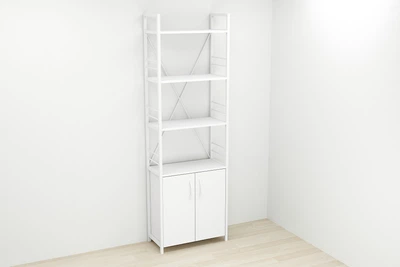 Етажерка 4/60 Ferrum-decor Серії Конект з тумбою 179x60x28 Білий ДСП Біле (FD1070)