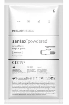 Рукавички хірургічні латексні Mercator Medical Santex Powdered 8.5 Кремові 1 пара (00-00000169)