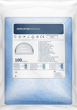 Шапочка одноразова Mercator Medical Opero для короткого волосся "кліп-берет" Синя 53 см 100 шт (00-00000194)