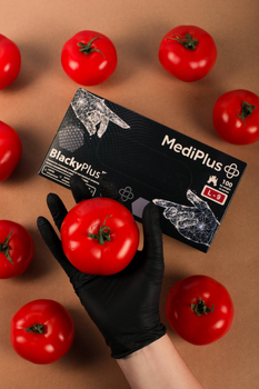 Рукавички нітрилові MediPlus BlackyPlus L Чорні 100 шт (00-00000127)