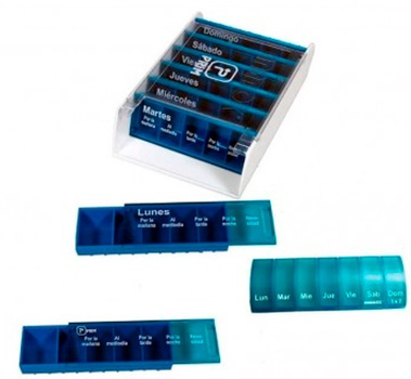 Органайзер для таблеток Ortopedia Anabox 7-дневный темно-синий (I3100) (8426680833790)