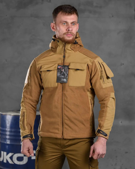 Тактическая мужская флисовая куртка XL койот (85575)