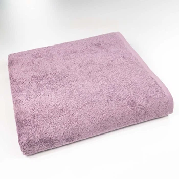 Большое банное полотенце махровое GM Textile 100х150см 400г/м2 (Пудра)
