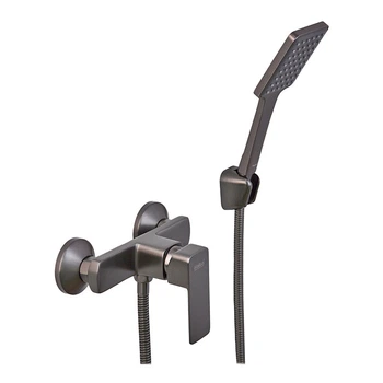 Смеситель для душа Haiba Kubus 003 Graphite латунный цвет графит (HB4004)