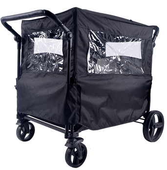 Osłona przeciwdeszczowa BabyTrold Fun Trolley Rain Cover z oknami czarna (5704211721710)