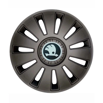 Ковпаки автомобільні Kenguru Rex Skoda графіт R15 (комплект 4 шт)