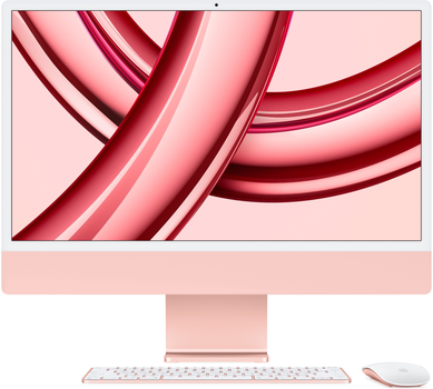 Monoblock Apple iMac 24" M3 4.5K 10-rdzeniowy GPU 512GB Pink (MQRU3ZE/A)