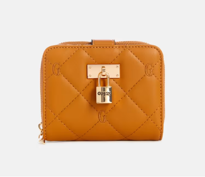 Стеганый складной кошелек Brevard с логотипом Guess 14490781/VG915950 коричневый