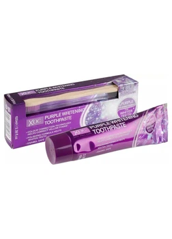 Відбілююча зубна паста Xpel Purple Whitening Toothpaste 100мл + бамбукова зубна щітка