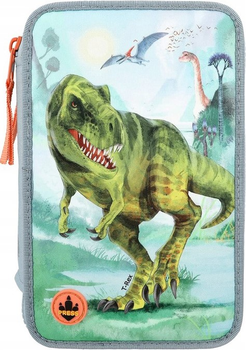 Piórnik potrójny Depesche Dino World Led T-Rex z wyposażeniem (4010070634070)