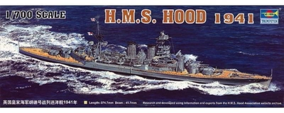 Збірна модель Trumpeter HMS Hood 1941 1:700 (9580208057408)