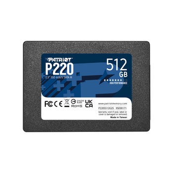 Твердотельный накопитель SSD Жесткий диск Patriot P220 512GB 2.5" SATAIII TLC(P220S512G25)