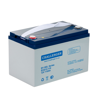 Тяговая аккумуляторная батарея Challenger EVG-12-110 Gel, 12V 110Ah, под клему F12(M8), ( 328 х 172 х 220 ), Q1