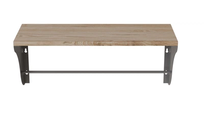 Полка настенная Ferrum-decor Комфи 260x500x240 металл Серый ДСП Дуб Сан-Марино 16 мм (KOM0016)