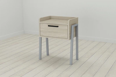 Тумба модульна Ferrum-decor Бетті 540x450x320 метал Сірий ДСП Сонома 16 мм (BET0018)