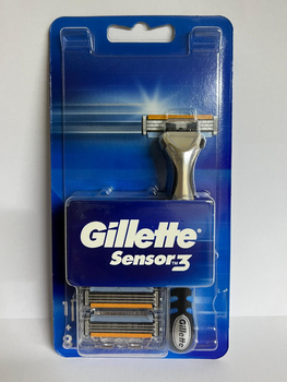 Станок для гоління чоловічий Gillette Sensor 3 з 8 змінними картриджами