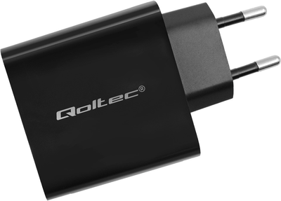 Мережевий зарядний пристрій Qoltec Super Quick PD Charger USB-C USB-A 90W 5-20V 2.4-4.35A Black