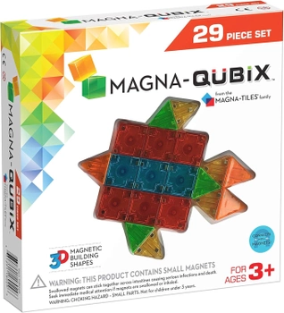 Klocki magnetyczne Magna Tiles Magna Qubix 29 elementów (0631291180296)