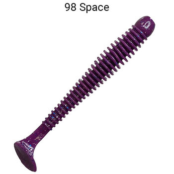Силіконова приманка Crazy Fish Vibro worm 3.4" 12-85-98-6 кальмар,12-85-98-6